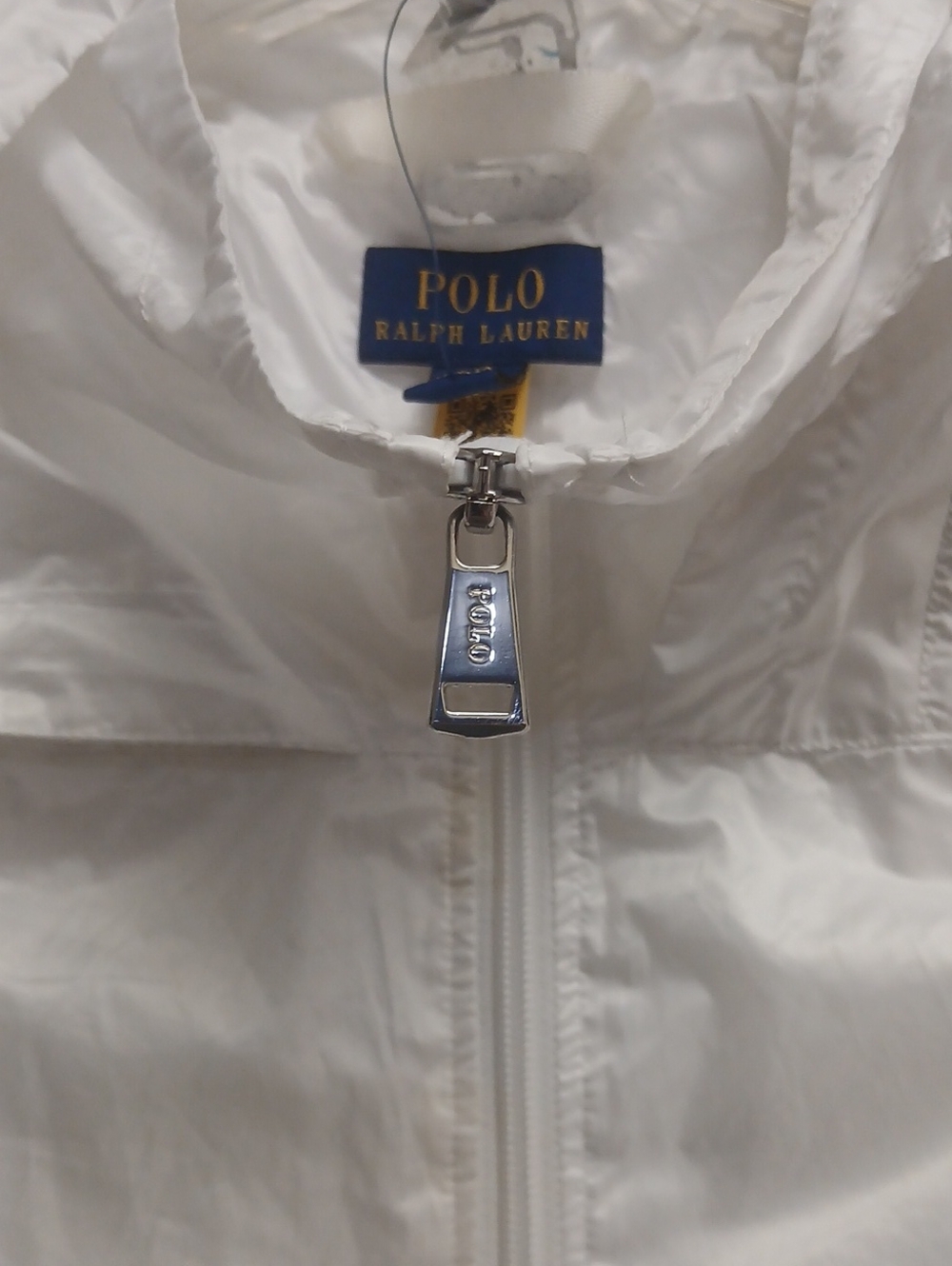 Polo Ralph Lauren White Oversized Thin Windbreaker Pullover NWOT Size L 12-14 - Picture 7 of 13